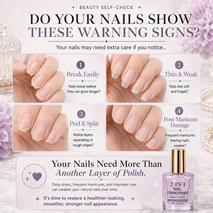 🔥Last Day Buy 1 Get 1 Free $ 9.99 Each🔥✨Lilac Glossy Mirror Nail Strengthener