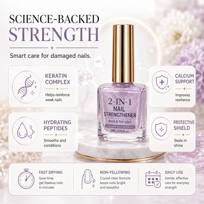 🔥Last Day Buy 1 Get 1 Free $ 9.99 Each🔥✨Lilac Glossy Mirror Nail Strengthener