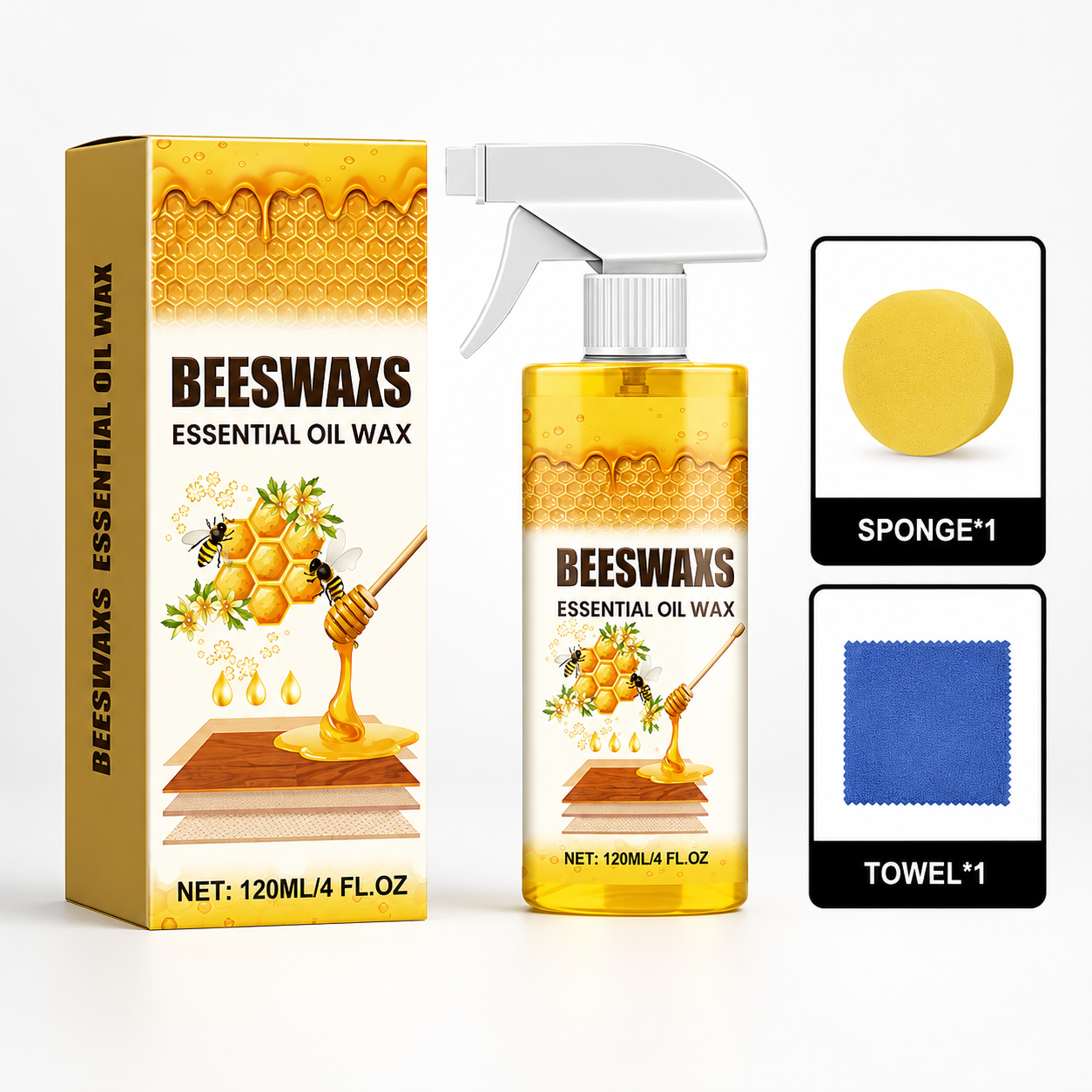 🔥Last Day Buy 1 Get 1 FREE Glavering® Natural Beeswax Repairing and Care Spray