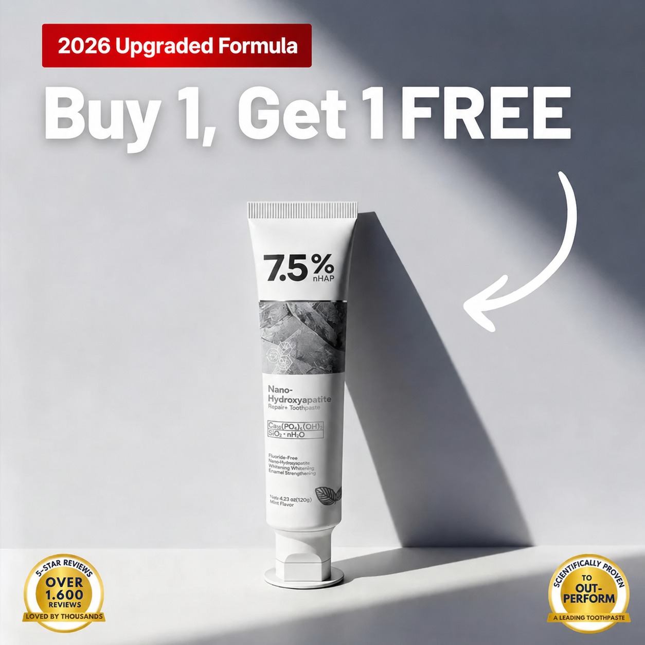 LAST DAY: Buy 1, Get 1 FREE — Glavering™ Remineralizing Repair+ Toothpaste